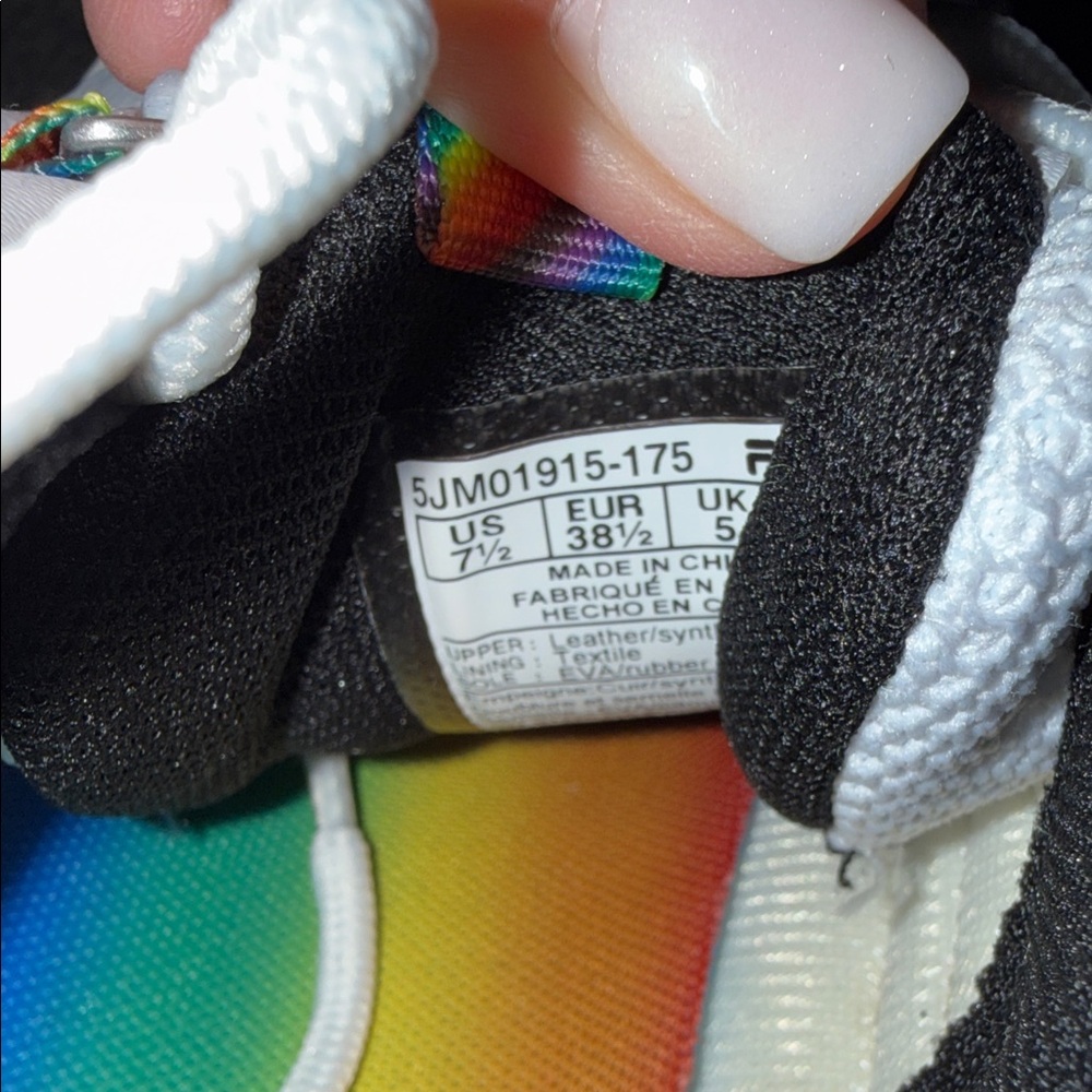 Fila White Sneakers with Multicolor Details - Picture 4 of 5